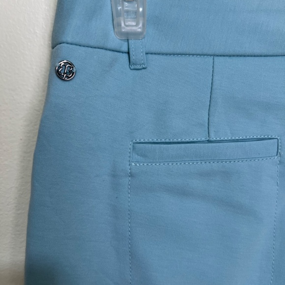 Betabrand Cropped Cuffed Pants Size L Petite in Sky Blue Color - Picture 9 of 9